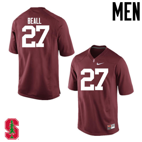Men Stanford Cardinal #27 Charlie Beall College Football Jerseys Sale-Cardinal